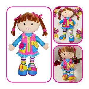 Colorful Educational Stuffed Plush Doll/ Soft Toy - 15.5” - June Garden